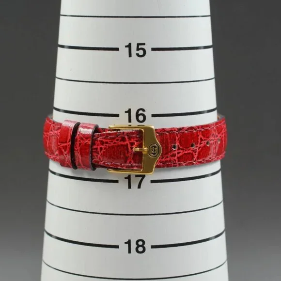 GUCCI 2600L Red Dial Gold Plated Quartz Ladies Watch From